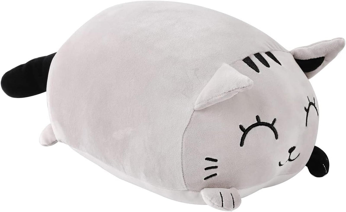I-TOTAL® Dekoratives Kissen für Bett Sofa Bequem und kuschelig graue Katze