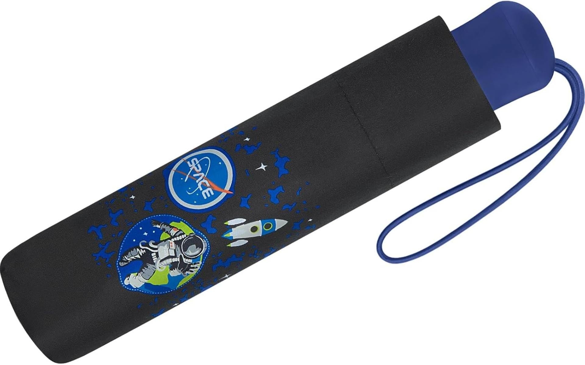 Scout Kinder-Taschenschirm mit reflektierenden Streifen Black Galaxy