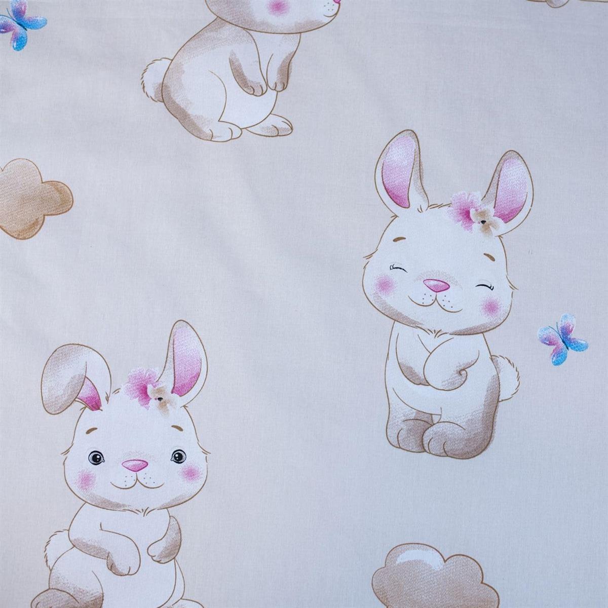 Jerry Fabrics Bettwäsche Wendebettwäsche Set Bunny Star Baby 100x135 + 40x60 cm 100% Baumwolle