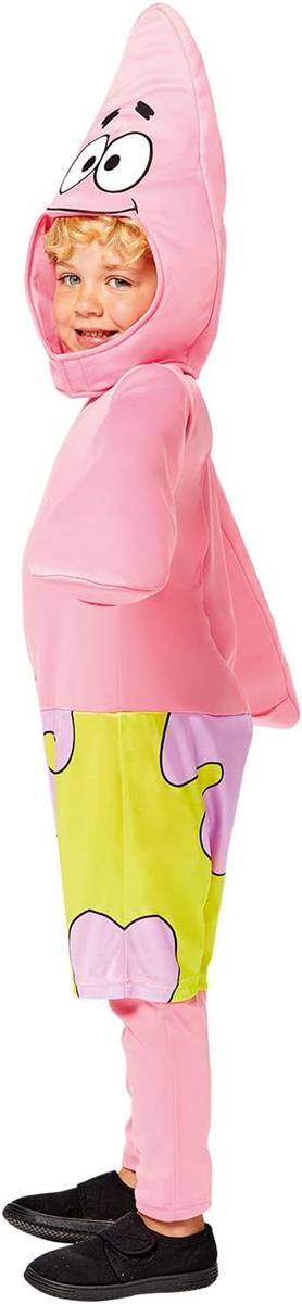 Amscan - Kinderkostüm Patrick, Overall mit bedruckten Shorts, Mütze, Spongebob, Seestern, Karneval, Motto-Party Größe 104