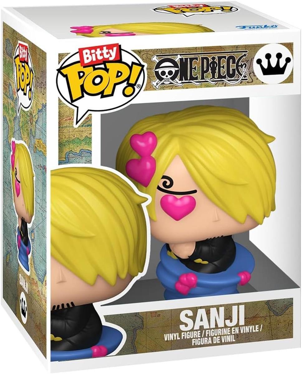 Funko Bitty POP! 4 Pack: One Piece - Sanji - Zeee - Krieg - Mystery Mini Figure - Styles May Vary Und eine überraschende Mystery-Minifigur - 0,9 Zoll (2,2 cm) Sammelbar - Geschenkidee - Tortenaufsatz