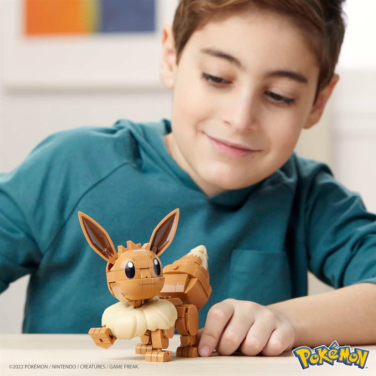 MEGA HDL84 - Mega Construx Evoli Pokémon Baukasten, Konstruktionsspielzeug für Kinder, Spielzeug ab 7 Jahren