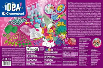 Clementoni IDEA Duftende Blumen-Kreationen - Bastelset für Kinder mit Blütenblättern, Stielen, Parfüm & anpassbarer Vase - Fördert Fantasie und Kreativität für Kinder ab 7 Jahren 18859