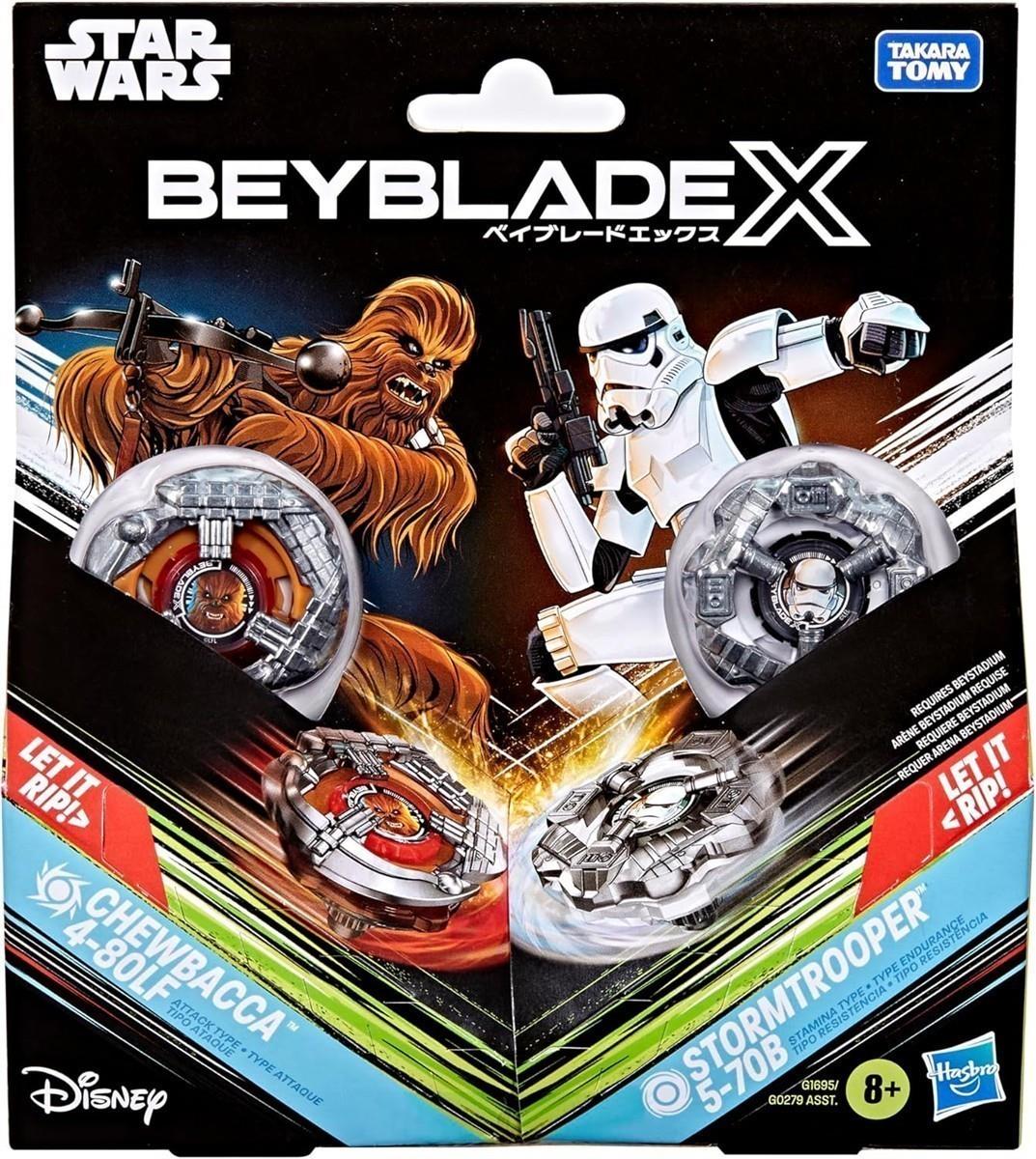 Hasbro Beyblade X und Star Wars Collab, Chewbacca 4-80LF vs. Sturmtruppler 5-70B