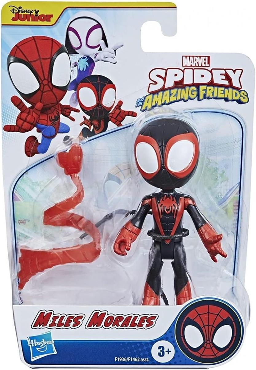 SPIDEY AND HIS AMAZING FRIENDS Marvel Miles Morales Figur 10 cm Action-Figur +1 Accessoire ab 3 Jahren