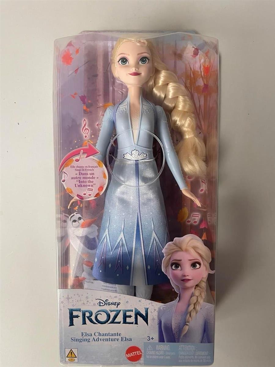 Mattel Disney Die Eiskönigin ELSA In Eine Andere Welt Singende Puppe mit ikonischem Outfit Trichter In Eine Andere Welt aus dem Disney Film Die Eiskönigin 2 HXD36