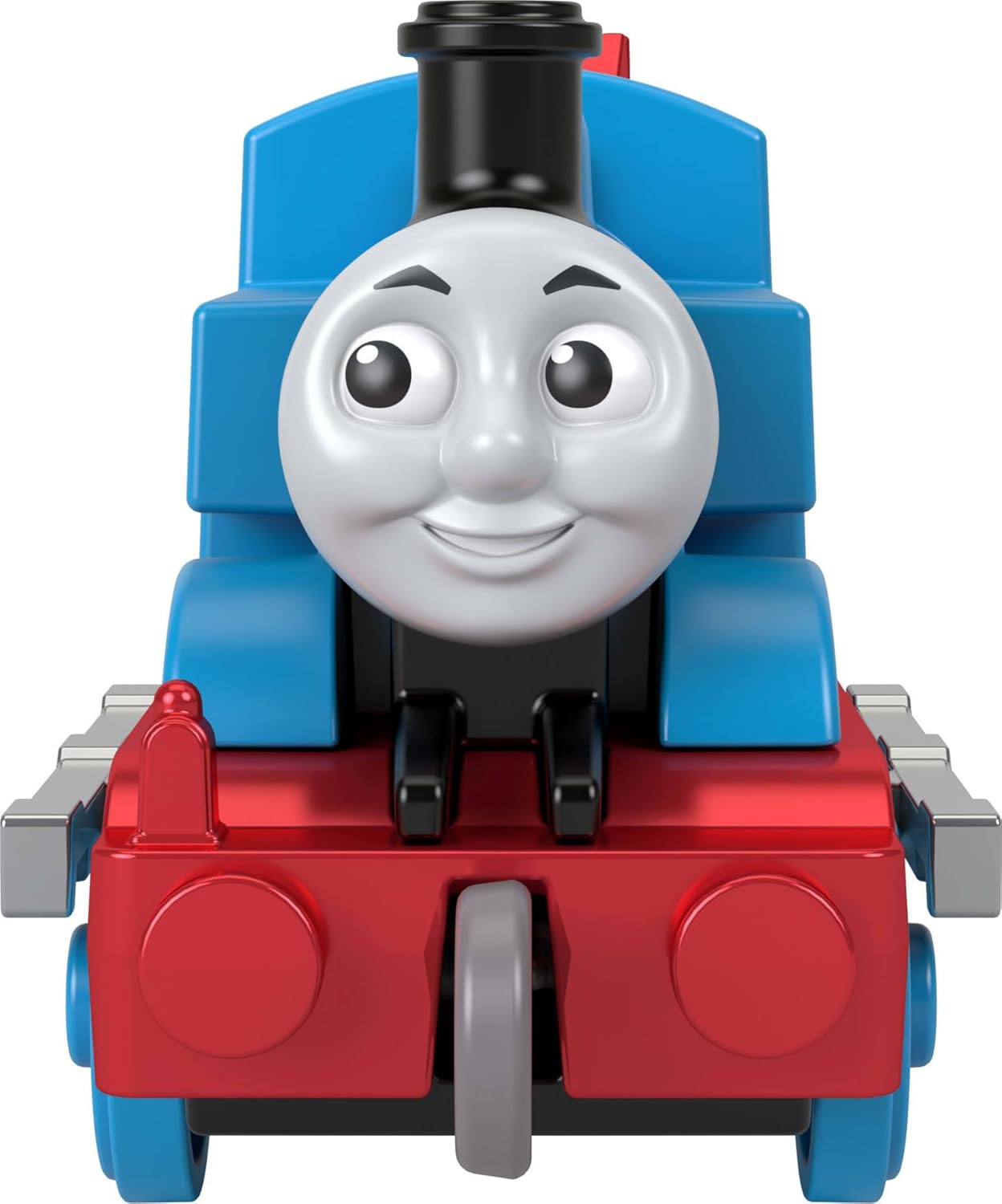 Thomas & Friends by Fisher-Price Sammlerspielzeug Zug, Kleiner Die-Cast Mattel 80th Engine mit Premium Deco & 2 Stock Cars mit roter Kristallfracht