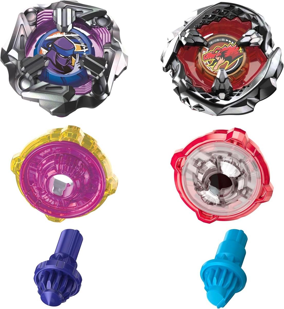 Hasbro Beyblade X Beat Tyranno 4-70Q & Knife Shinobi 4-80HN Dual Pack, Set