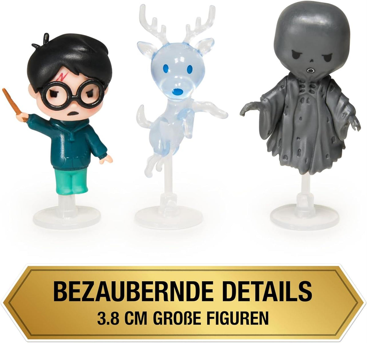Wizarding World Harry Potter - Micro Magical Moments Sammelfiguren Multipack "Patronus" mit Harry Potter, Hirsch-Patronus, Dementor und Setzkasten, für Kinder ab 6 Jahren, Fanartikel