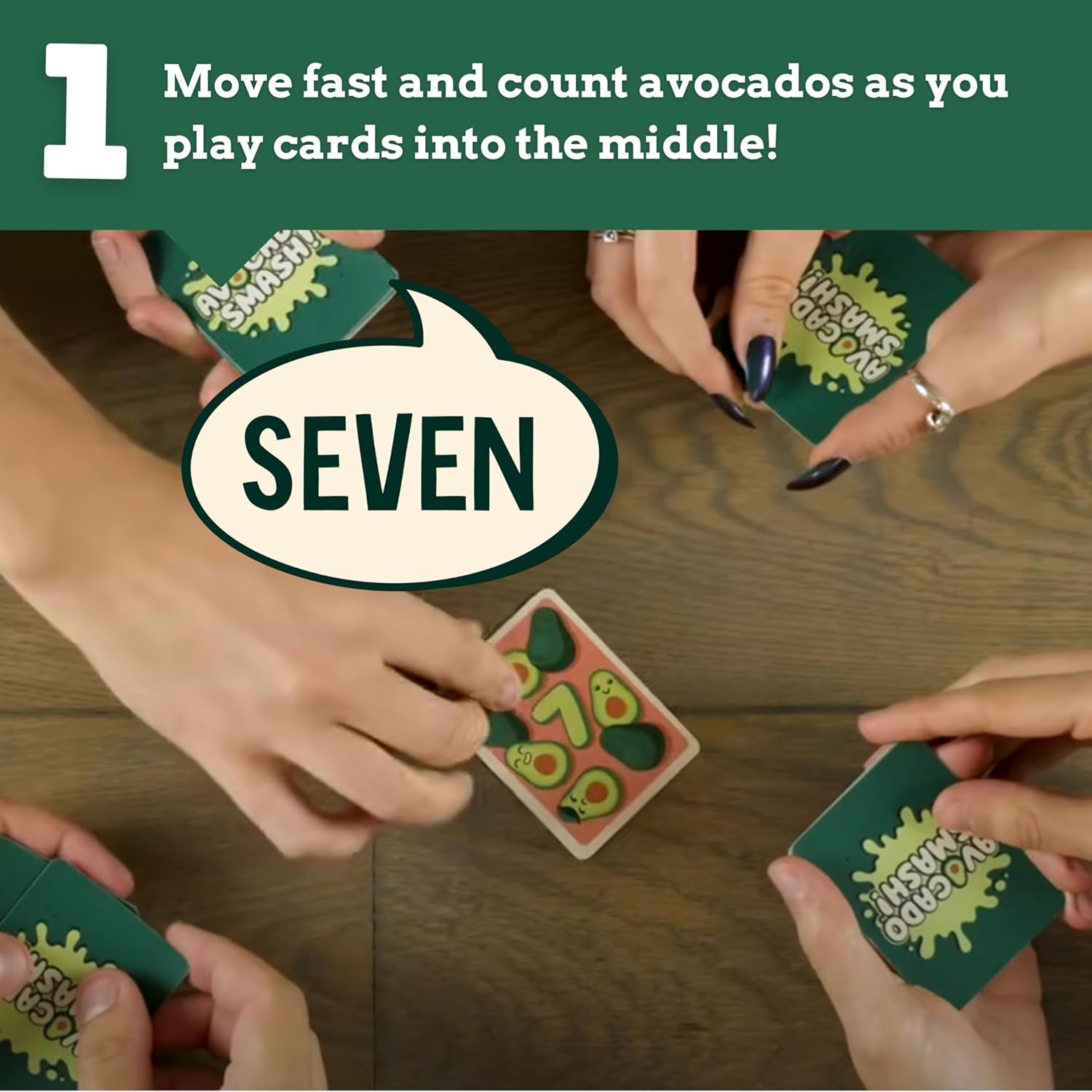 Ridley's Avocado Smash, schnelles Familien-Kartenspiel, Schnappverschluss