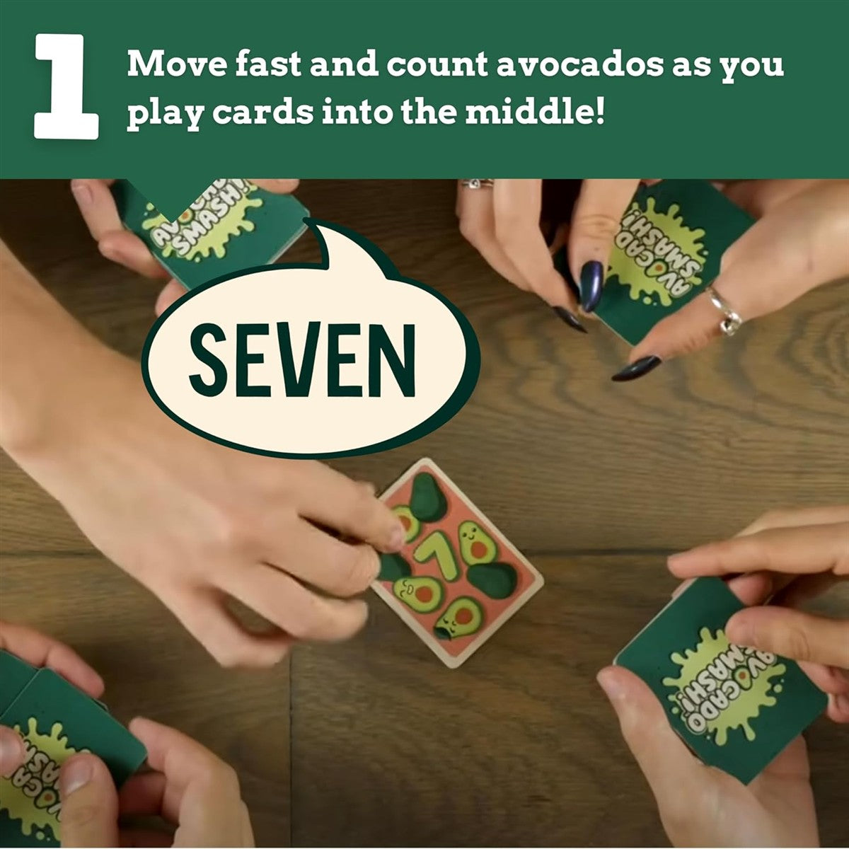 Ridley's Avocado Smash, schnelles Familien-Kartenspiel, Schnappverschluss
