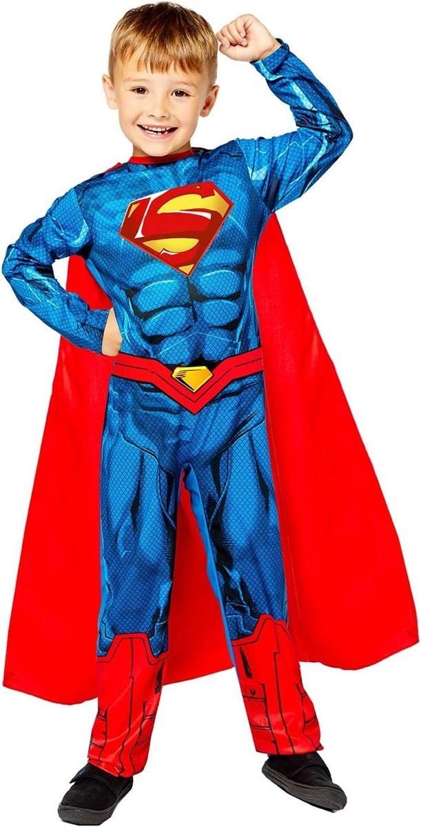 amscan offizielles Superman Kostüm für Kinder 8-10 Jahre Größe 134