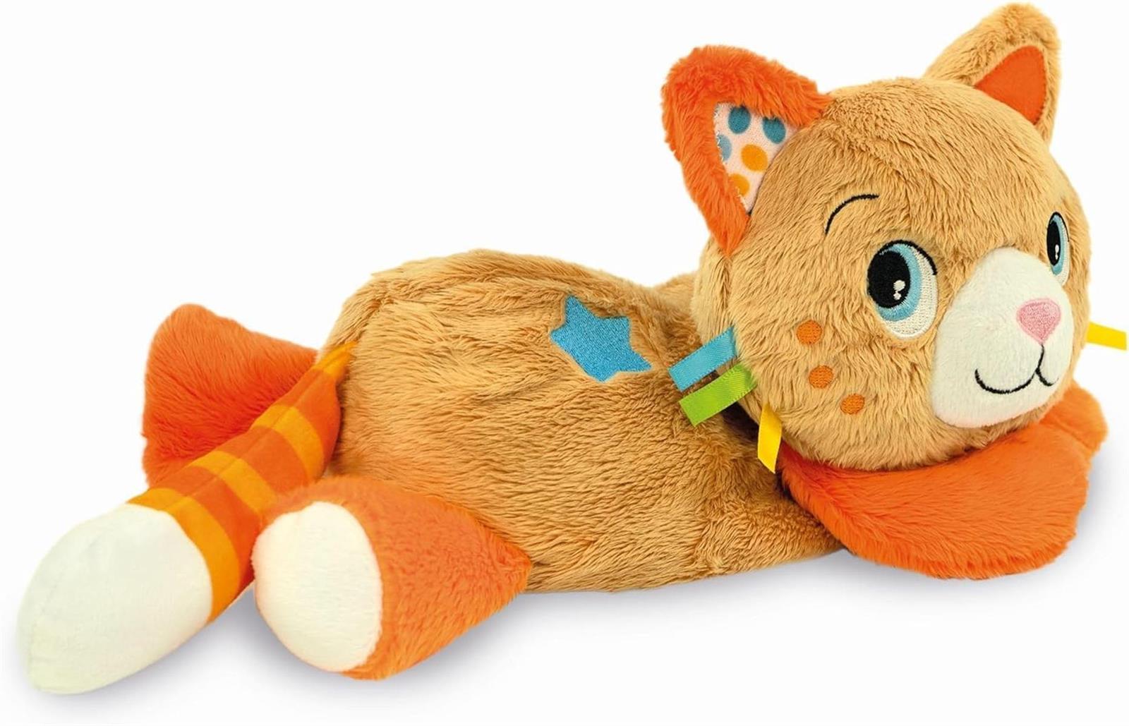 Clementoni Baby Kitty - Schlaf- und Kuschelkätzchen - Schnurrendes Plüsch-Kuscheltier zur Beruhigung für Babys ab der Geburt 59402