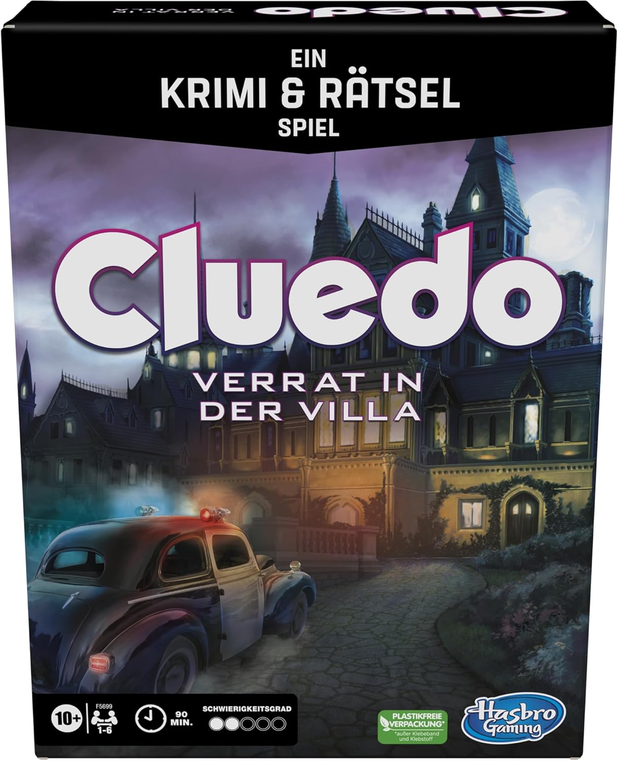 Hasbro Gaming Cluedo Escape Verrat in der Villa, spannendes Krimi- und Rätselspiel für die ganze Familie (ab 10 Jahren), Escape-Room-Spiel, für bis zu 6 Spieler