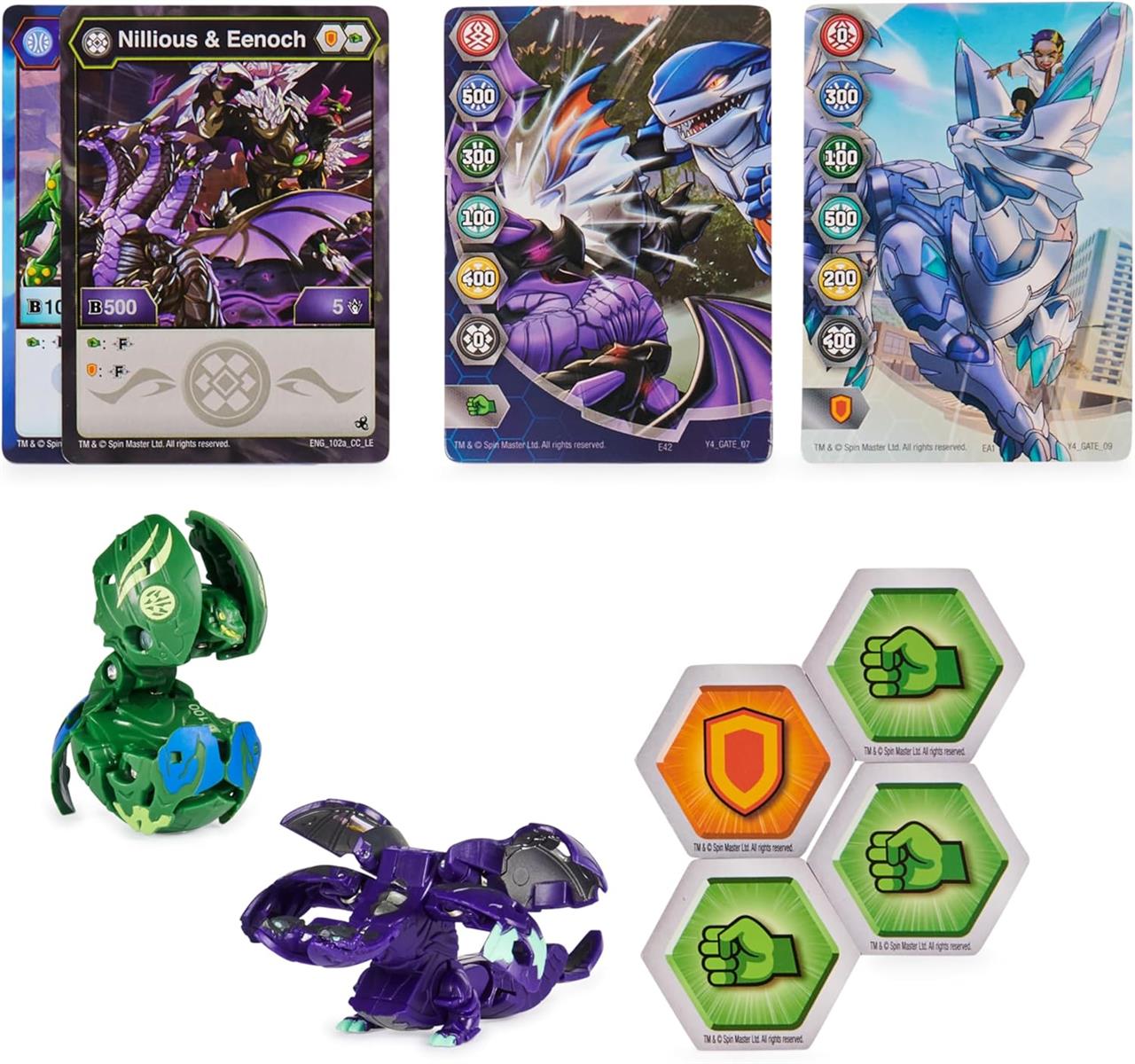 Bakugan 'Legends' 2023 Baku-Tin, hochwertige Metall-Aufbewahrungsbox mit exklusivem Fusions Gargonoid x Webam und einem weiteren Überraschungs-Ball, für Kinder ab 6 Jahren