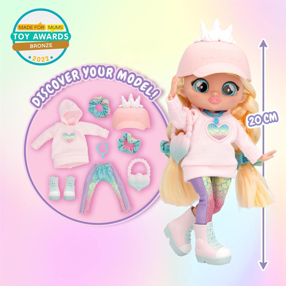 BFF Babys Papageien Stella | Sammlerbare modische Puppe mit Langen Haaren, Stoffkleidung und 9 Zubehör - Spielzeug Geschenk für Mädchen und Jungen +3 Years