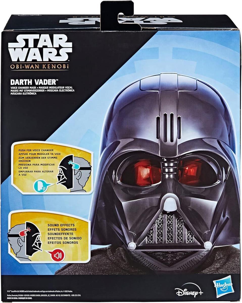 Star Wars Darth Vader Elektronische Maske mit Stimmverzerrer, Spielzeug für Kids ab 5 für Rollenspiele mit Soundeffekten