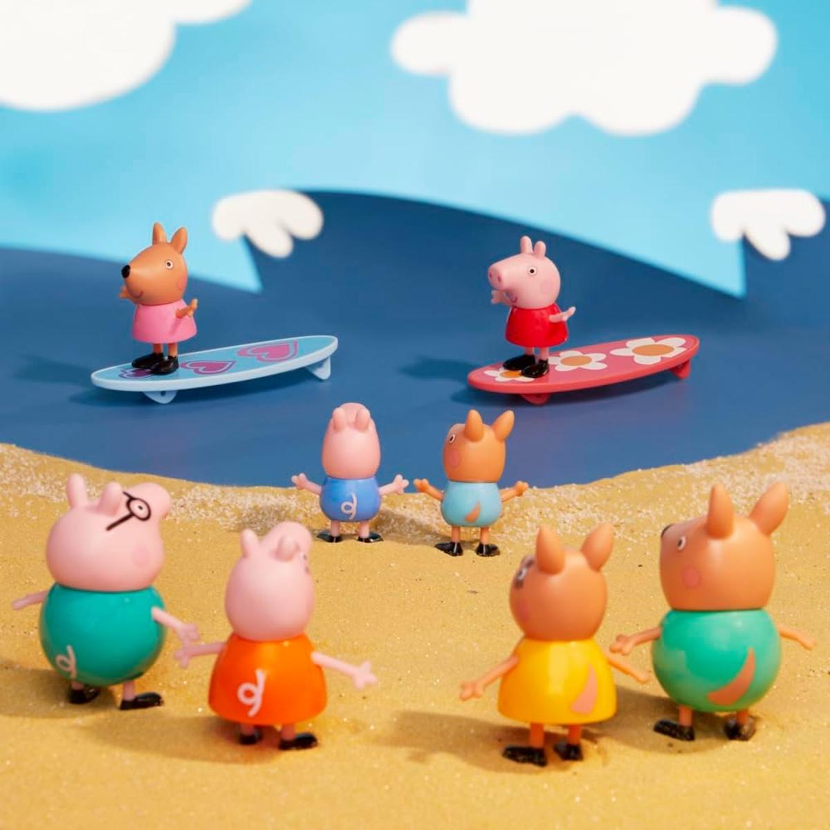 Peppa Pig Peppa Visits Australia Campervan Vehicle Preschool Toy; Includes 8 Figures, 4 Accessories, for Ages 3 and Up