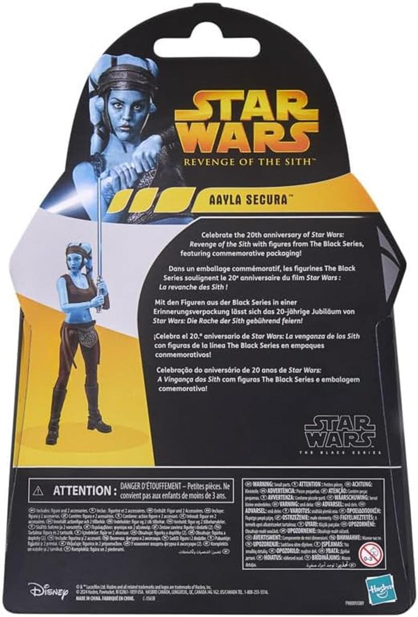 Star Wars The Black Series Aayla Secura, Rache der Sith 20-jähriges Jubiläum Action-Figur zum Sammeln (15 cm)