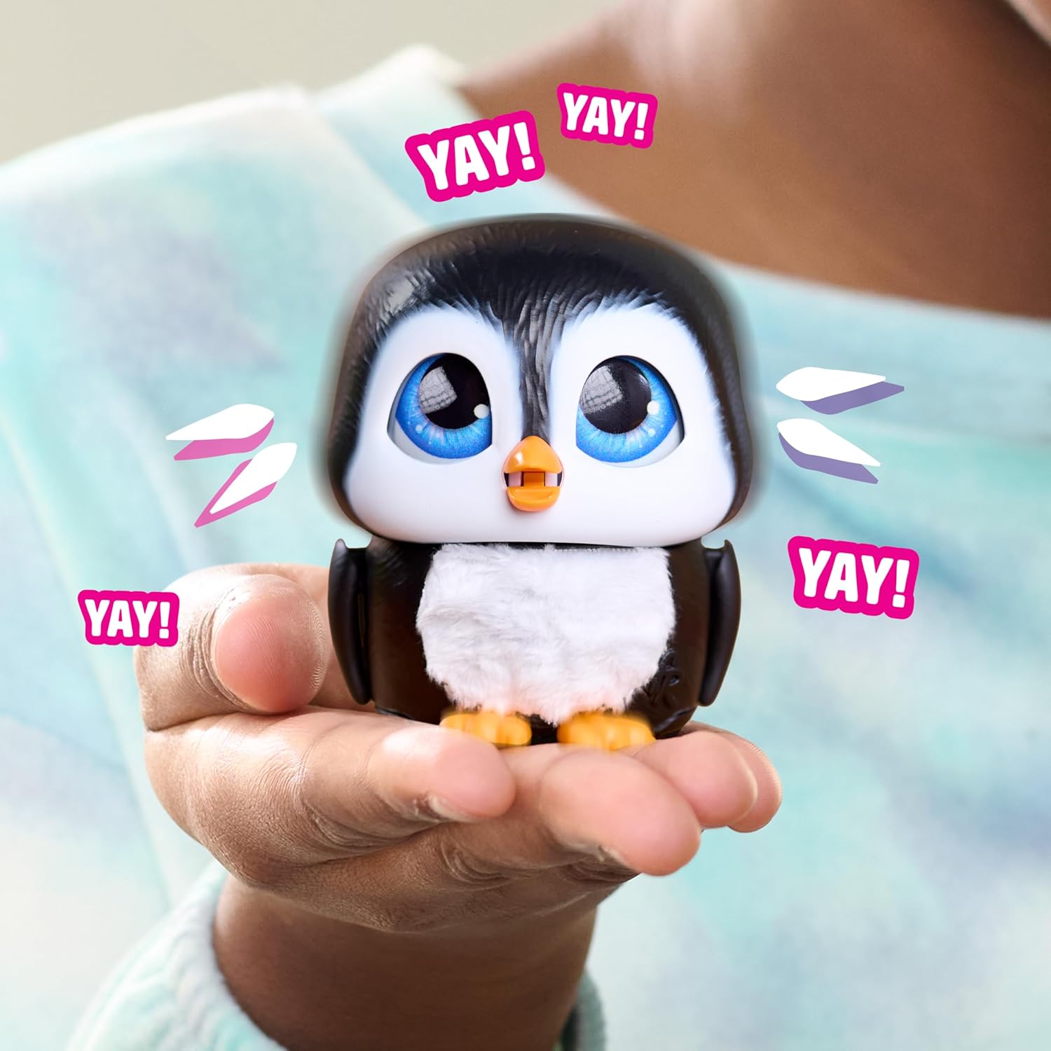 Just Play furReal Handfuls – Shy, der Pinguin, 8,9 cm großes, interaktives Spielzeug für Jungen, Mädchen und Kinder ab 4 Jahren