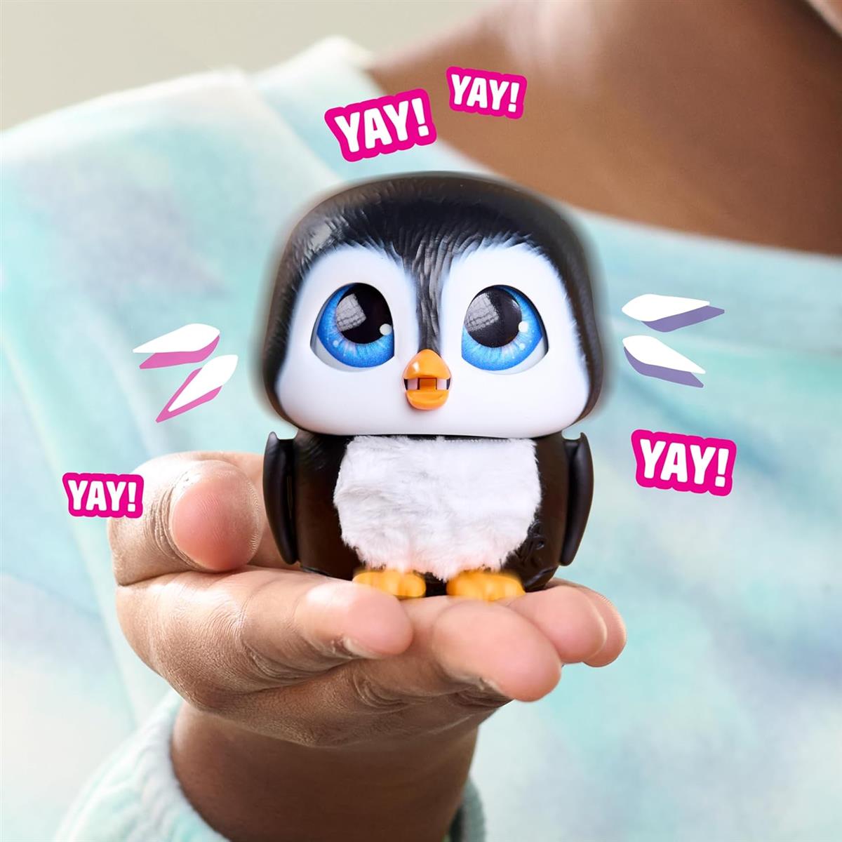 Just Play furReal Handfuls – Shy, der Pinguin, 8,9 cm großes, interaktives Spielzeug für Jungen, Mädchen und Kinder ab 4 Jahren