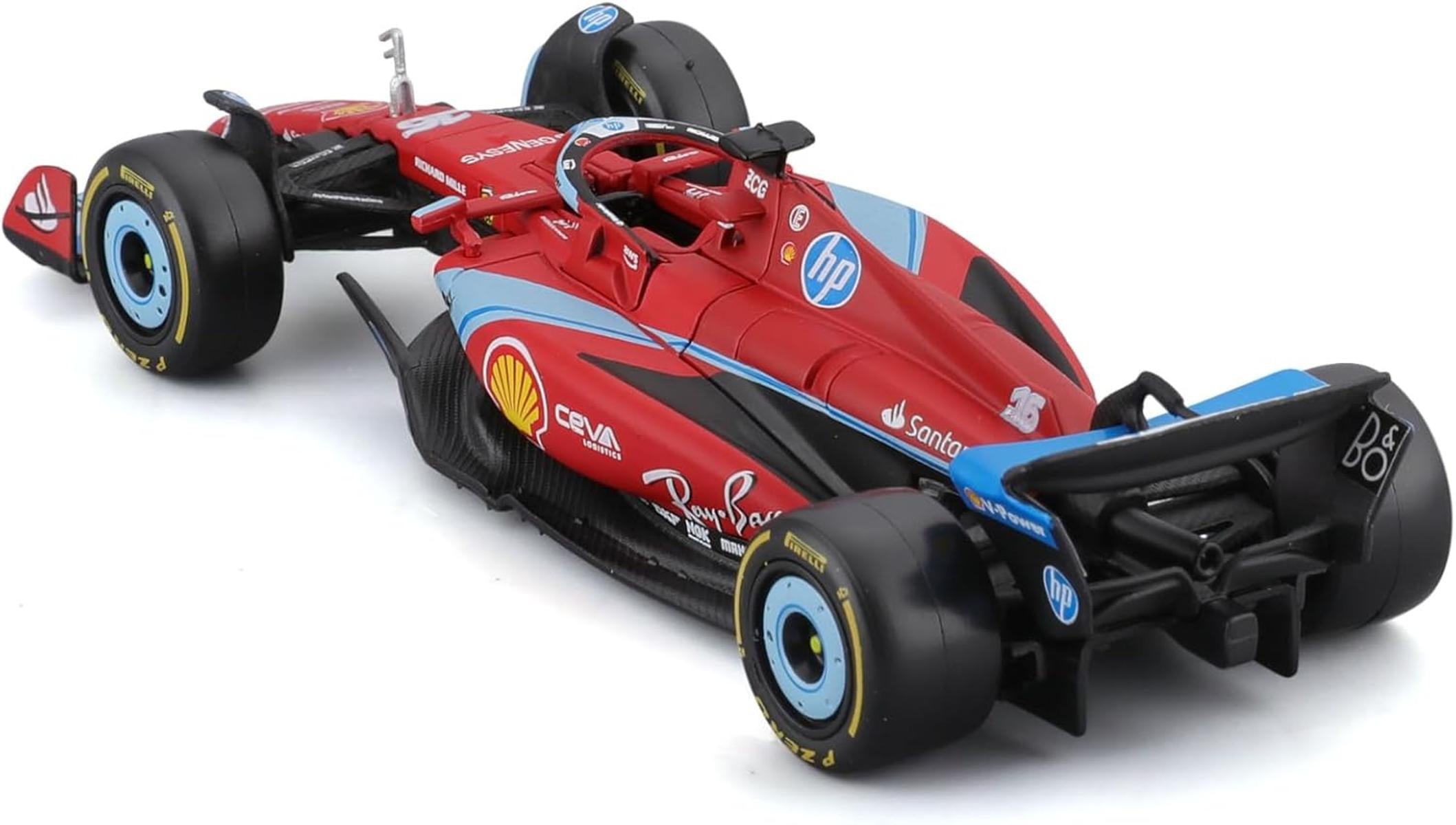 Bburago – F1 Ferrari SF-24 Miami GP 2024#16 Charles Leclerc, Modellauto 1:43, Replik der exklusiven Miami-Lackierung mit feinen Details, Ferrari-Lizenz, empfohlen ab 36+ Monaten