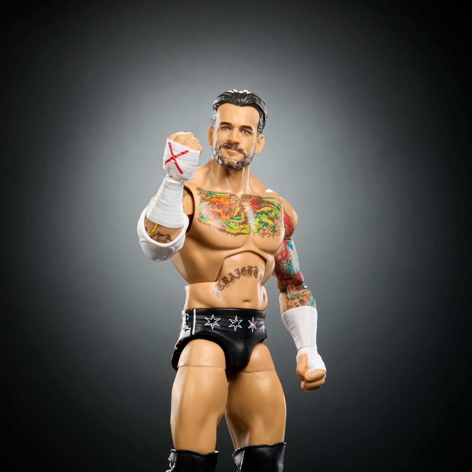 Mattel WWE Elite Collection Top Picks, Set mit Actionfigur und Zubehörteilen, ca. 15 cm große Sammelfigur cm Punk mit Händen und Wrestling-Ausrüstung zu Austauschen (Stile können abweichen), JHV13