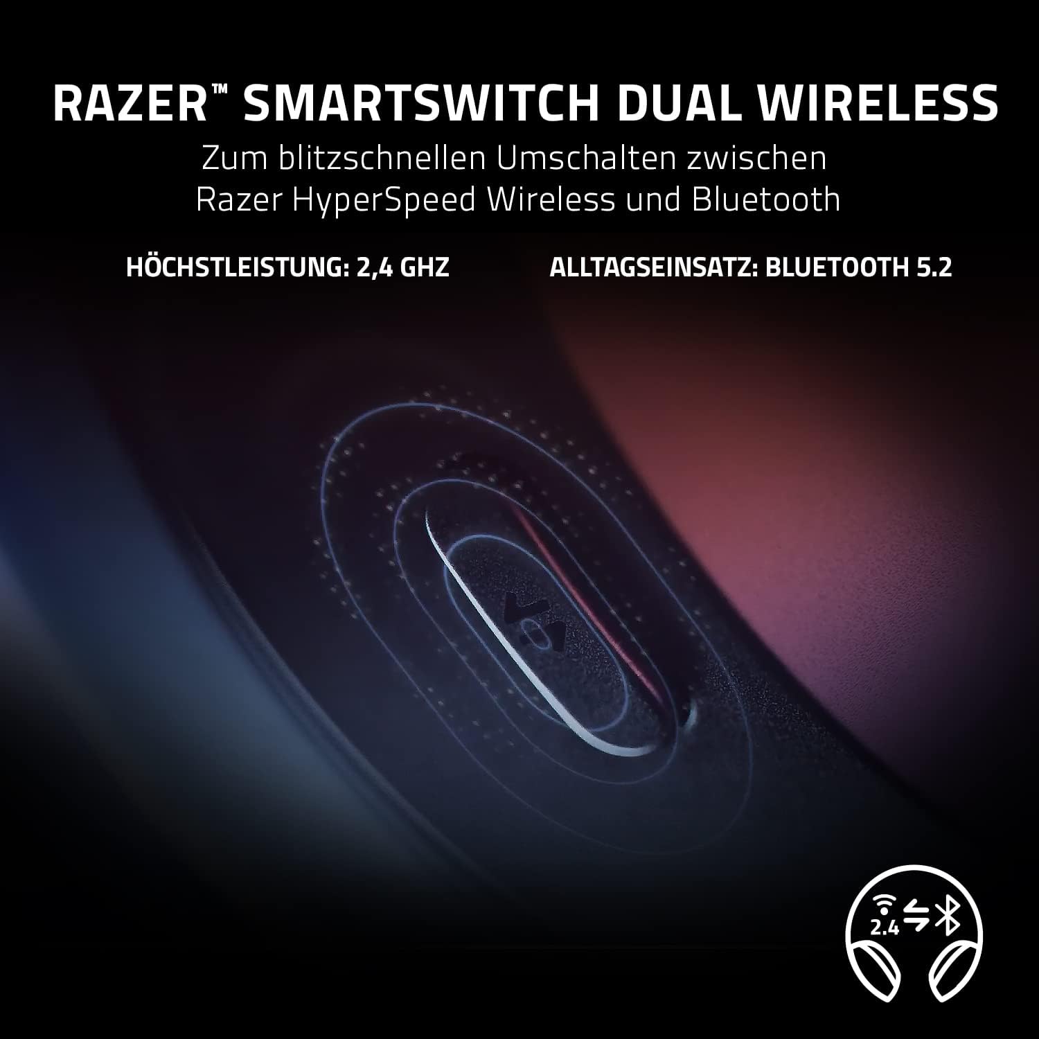 Razer Barracuda - Kabelloses Multiplattform-Headset für Gaming und Mobile Geräte (SmartSwitch Dual Wireless, Geräuschunterdrückendes Mikrofon, Triforce-Treiber 50mm, USB-C) Schwarz