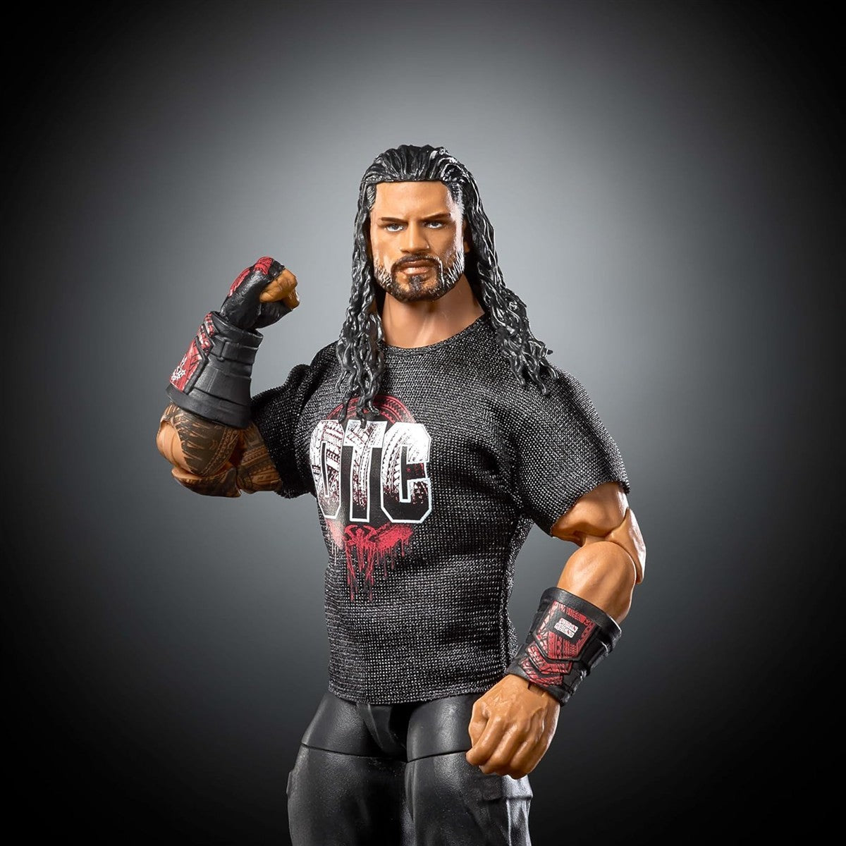 Mattel WWE Elite Actionfigur und Zubehör, Serie #123 Set, ca. 15 cm große Sammelfigur Roman Reigns mit 25 Bewegungspunkten und austauschbaren Händen, JHT62
