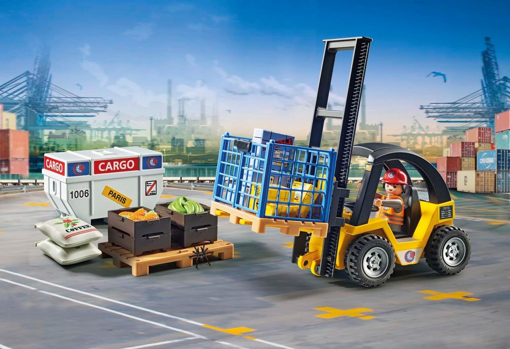 PLAYMOBIL MyLife 71528 Gabelstapler mit Fracht