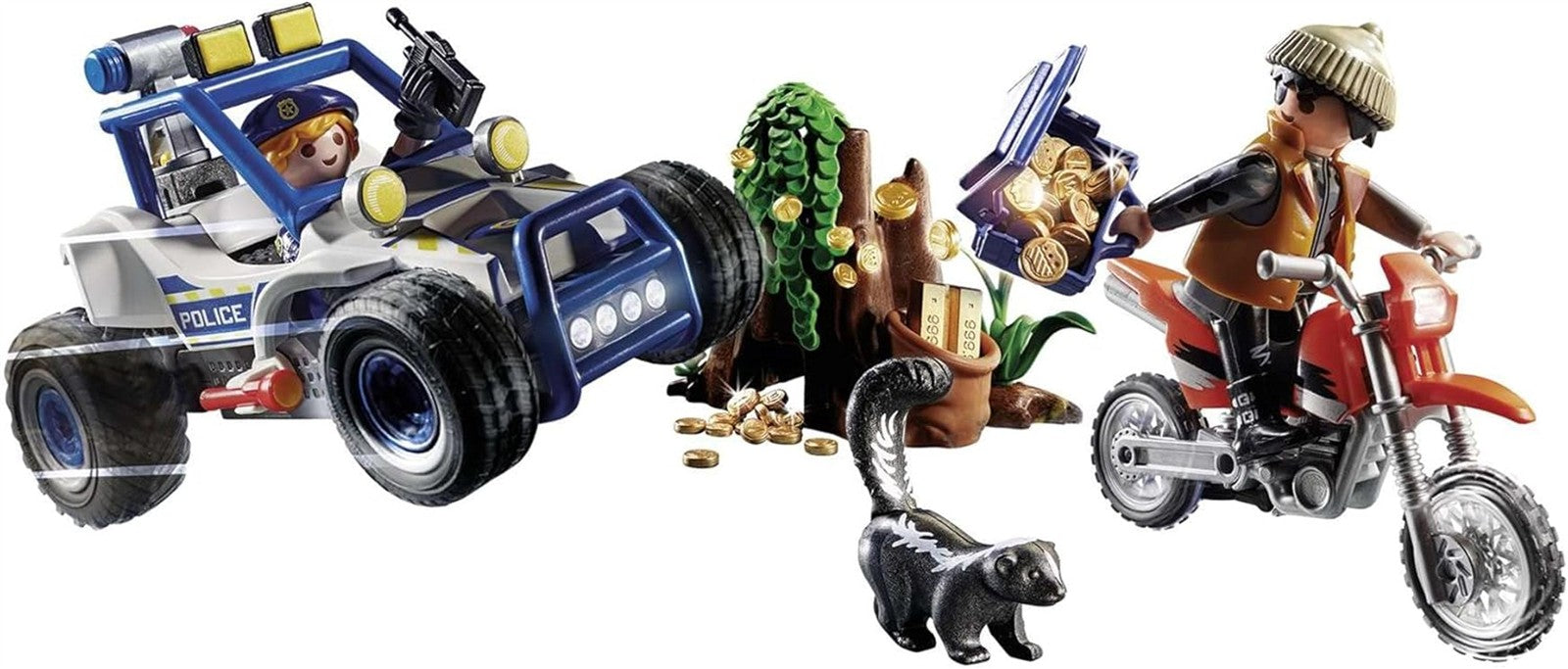 PLAYMOBIL City Action 70570 Polizei-Geländewagen: Verfolgung des Schatzräubers