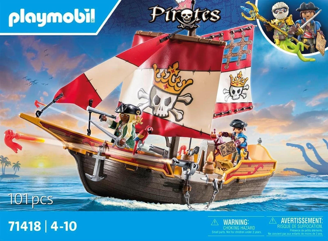 PLAYMOBIL Pirates 71418 Piratenschiff ab 4 Jahre