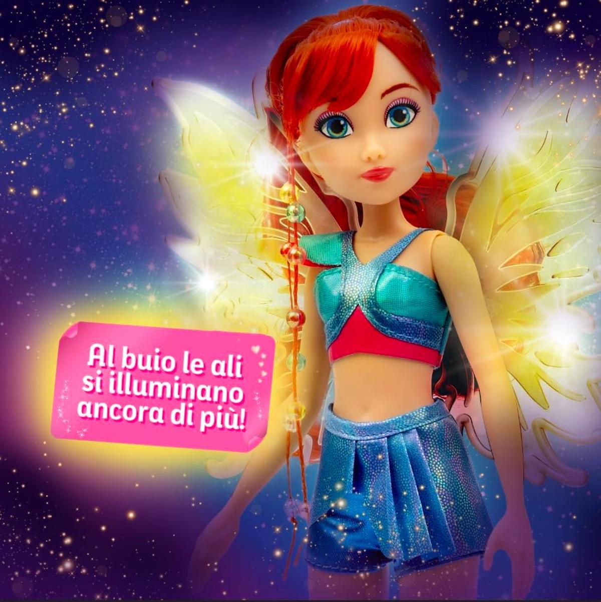 Winx Fairy Light Up Wings Doll – Bloom with Sparkling Outfit & Glowing Wings – 27cm Fashion Doll with Poseable Limbs – Interactive Light-Up Wings for Magical Play – Official Winx Club Toy – Ages 4+