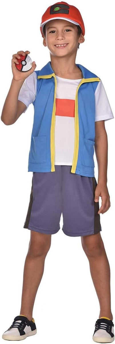 amscan offiziell lizenziertes Ash Pokémon Kinder Jungen Karneval Halloween Fasching Kostüm 6-8 Jahre