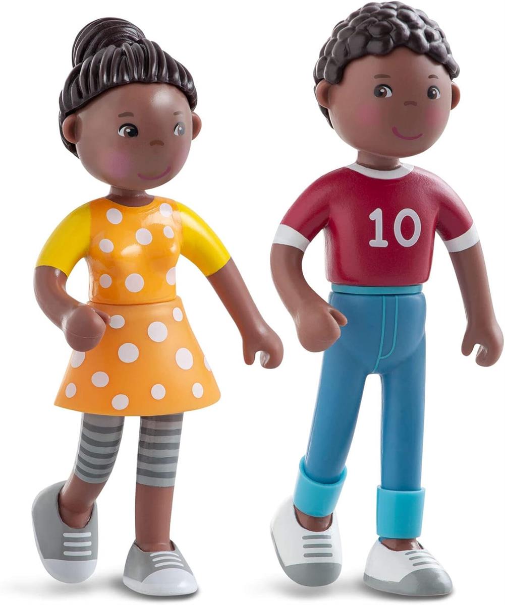 HABA 306696 - Little Friends Spielset Familienzeit, Zubehör für Biegepuppe ab 3 Jahren