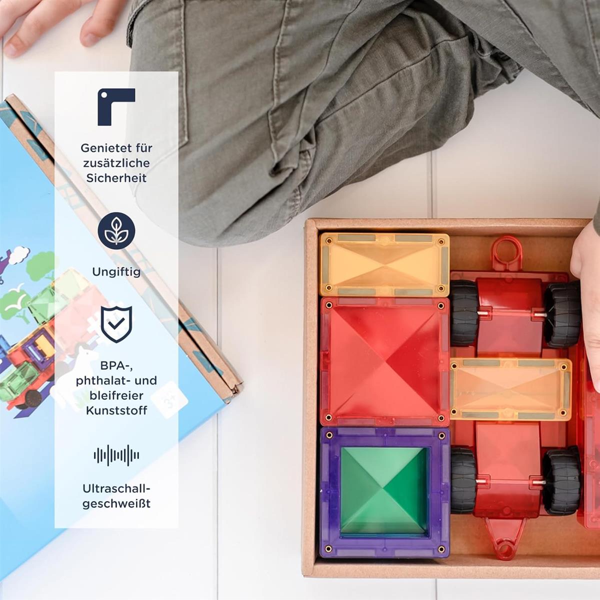 CONNETIX Magnetbausteine Regenbogen 24 Stück