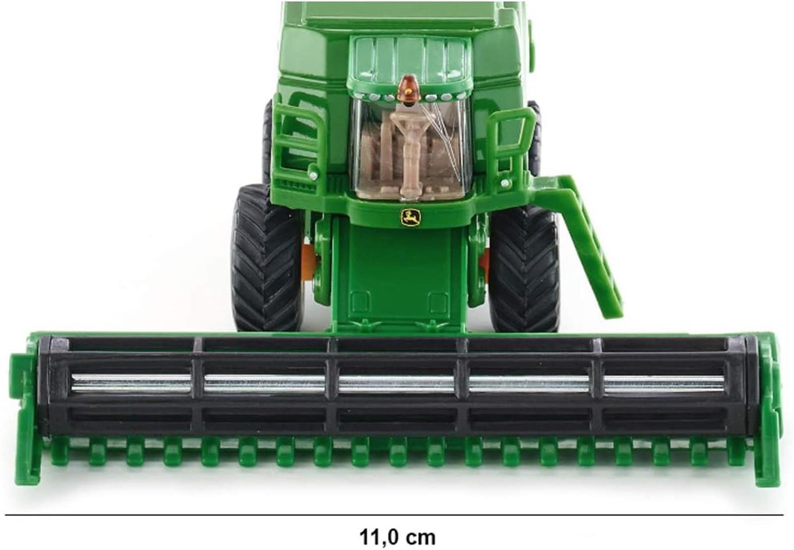 Siku 1876, John Deere T670i Mähdrescher, 1:87, Metall/Kunststoff, Grün, Bewegliches und abnehmbares Schneidwerk