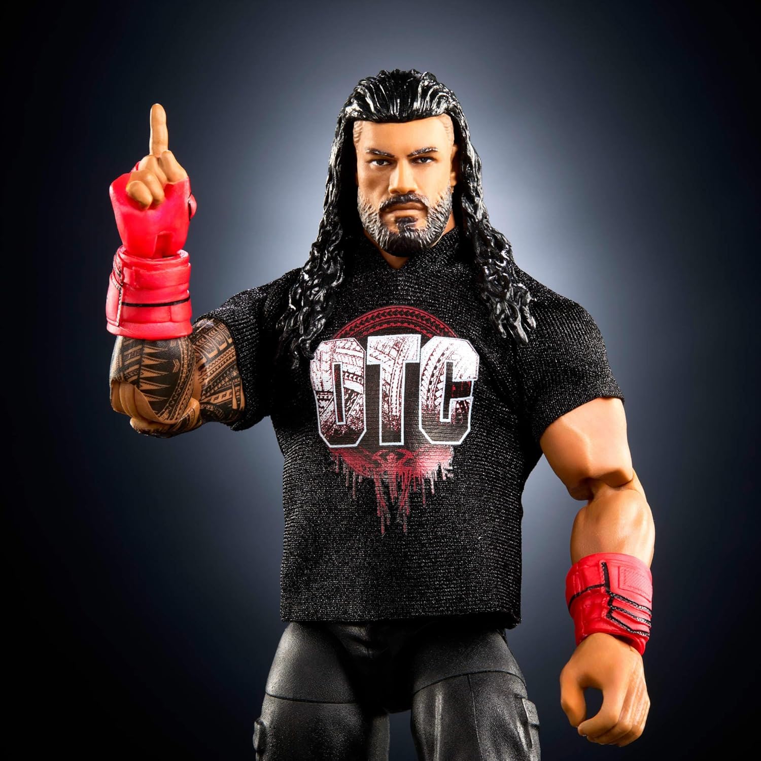 Mattel WWE Elite Actionfigur und Zubehör, Serie #120, ca. 15 cm große Sammelfigur Roman Reigns mit 25 Bewegungspunkten und austauschbaren Händen, JCJ30,