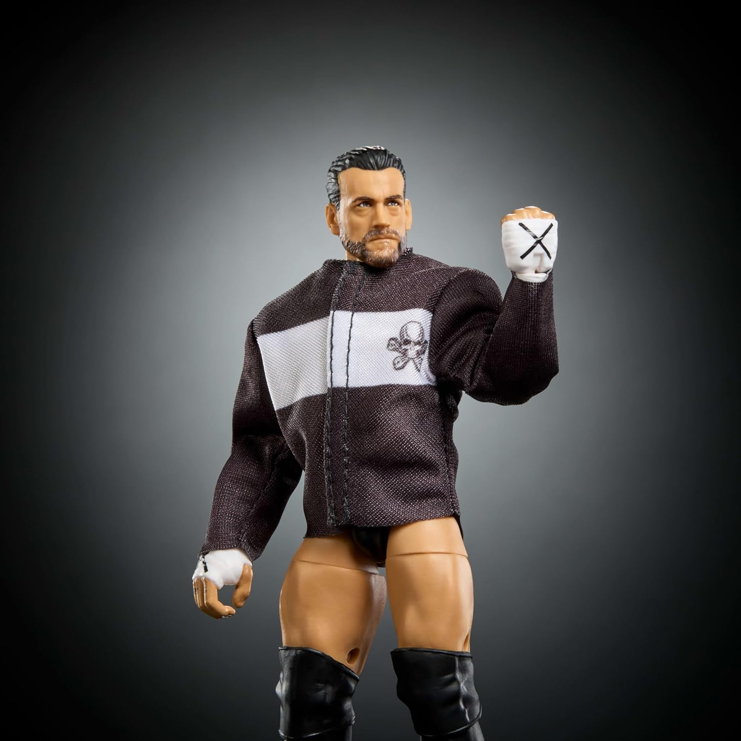 Mattel WWE Elite Actionfigur und Zubehör, Serie #124 Set, ca. 15 cm große Sammelfigur cm Punk mit 25 Bewegungspunkten und austauschbaren Händen, JHT70