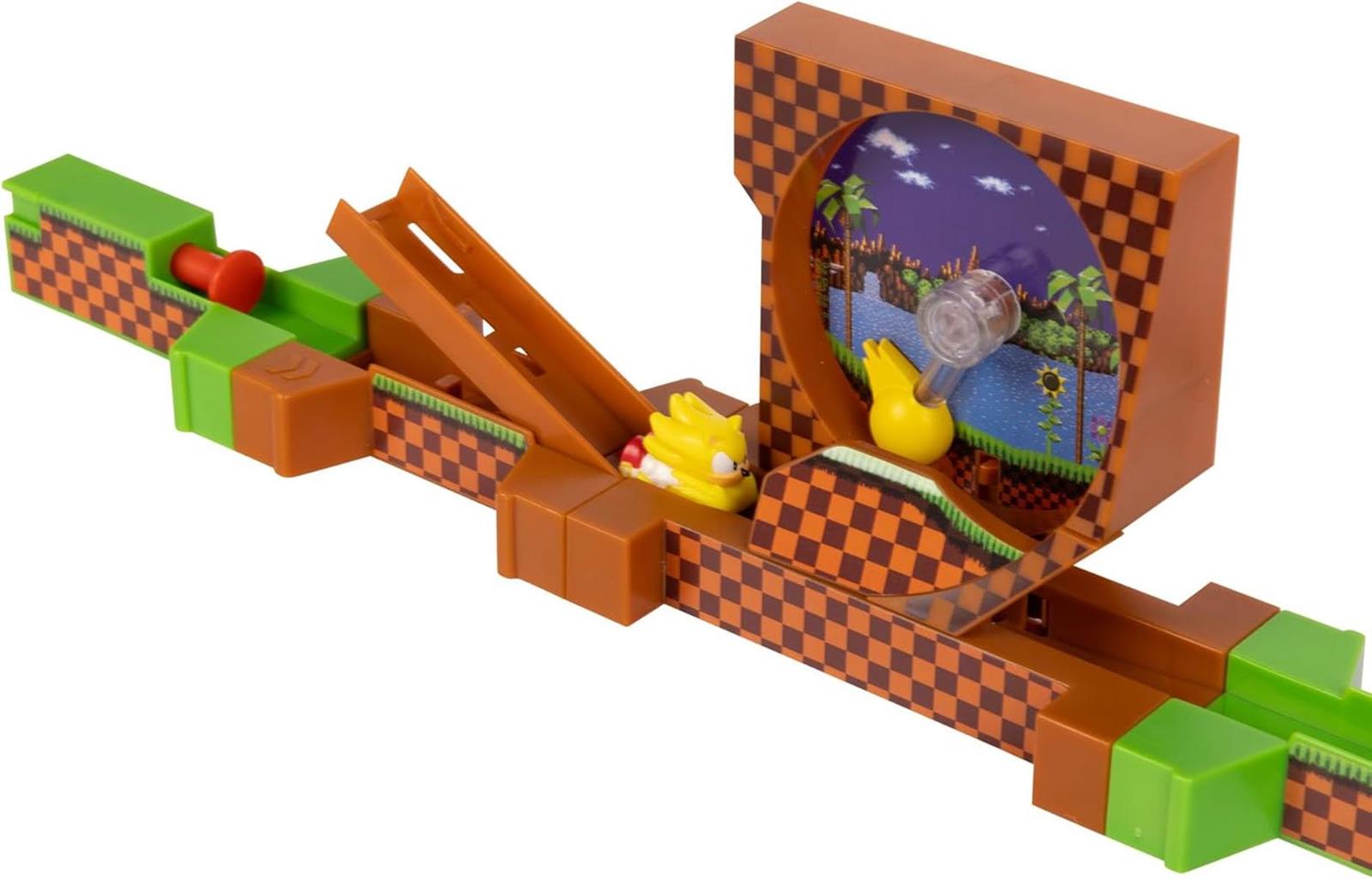 SONIC THE HEDGEHOG Go Go Racers Deluxe Spielset mit Diecast Super Sonic Figur, kombiniert mit dem Sonic Adventure Spielset und Knuckles Adventure Spielset