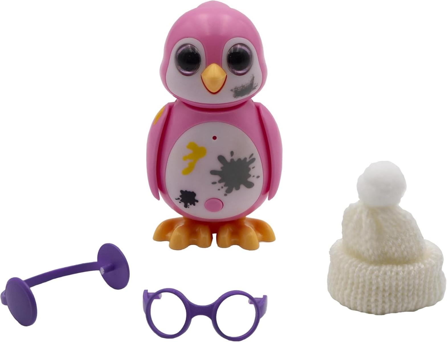 Silverlit Rettungspinguin-Interaktiver Mini Pinguin mit 10+ Modi und Interaktionen + 3 Zubehörteilen S AAA-Batterien inklusive 5+ E8SA2Qm349
