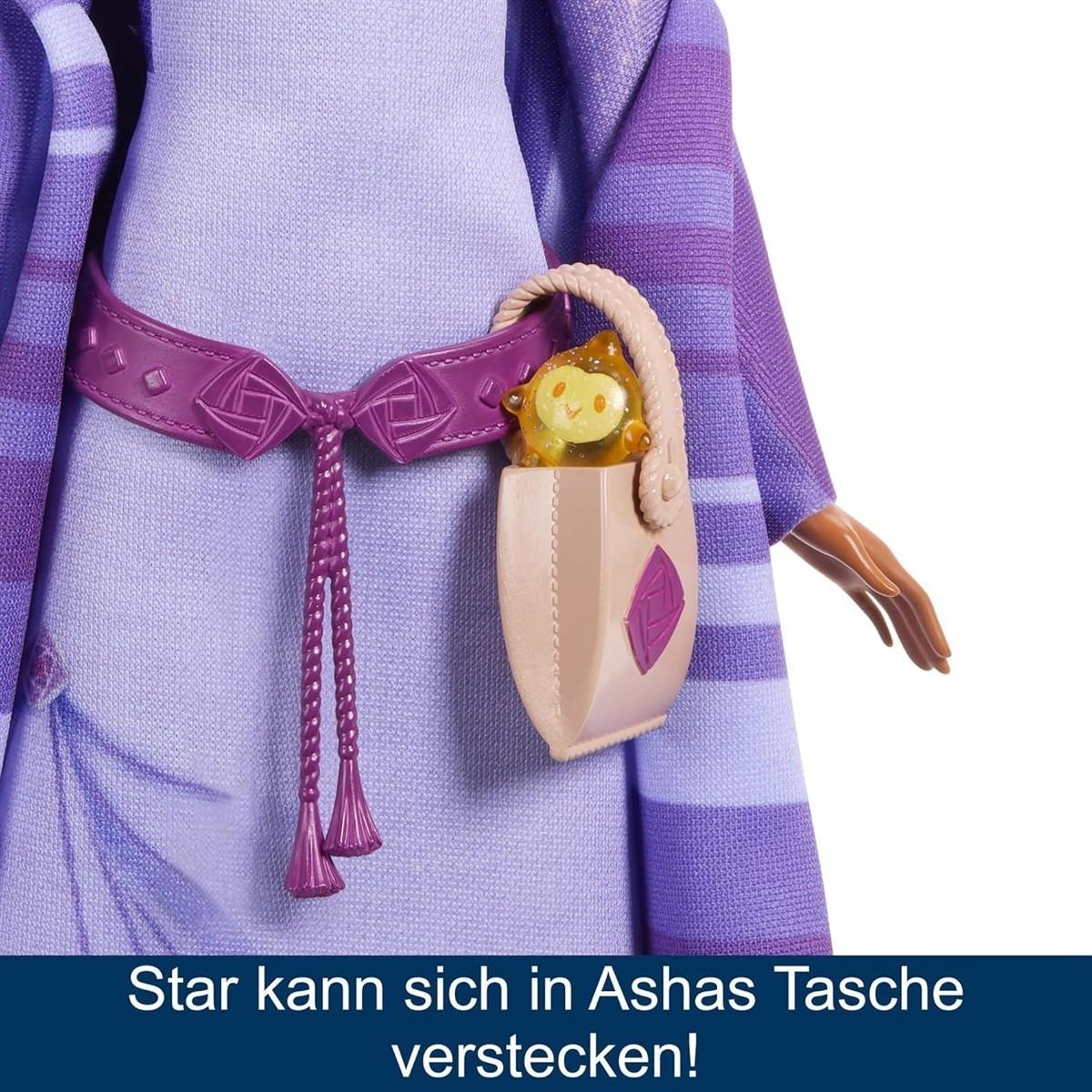 Disney WISH - Asha von Rosas Abenteuerpack Puppe mit ausziehbarem Kleid, Schuhen, Zubehör, langen geflochtenen Haaren für endlosen Stylingspaß, für Kinder ab 3 Jahren, HPX25