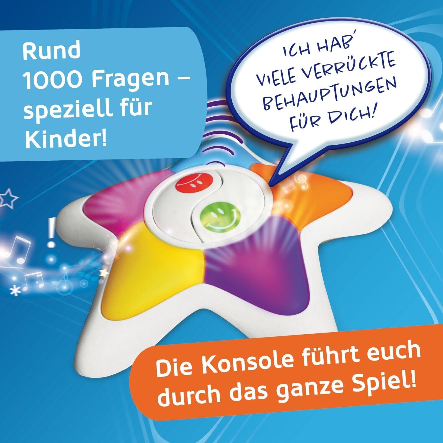 Megableu | Echt jetzt oder was? Junior | IQ Quiz für Kinder | lustiges Familienspiel mit 1000 Fragen | Partyspiele für Kinder | Denkspiel & Gesellschaftsspiele | Für 2 bis 5 Spieler ab 5 Jahren