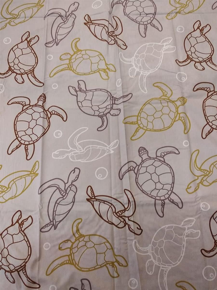 Jerry Fabrics Kinder Bettwäsche mit Wendemotiv Schildkröte Panzermuster 140x200 + 70x90 cm 100 % Baumwolle Reißverschluss