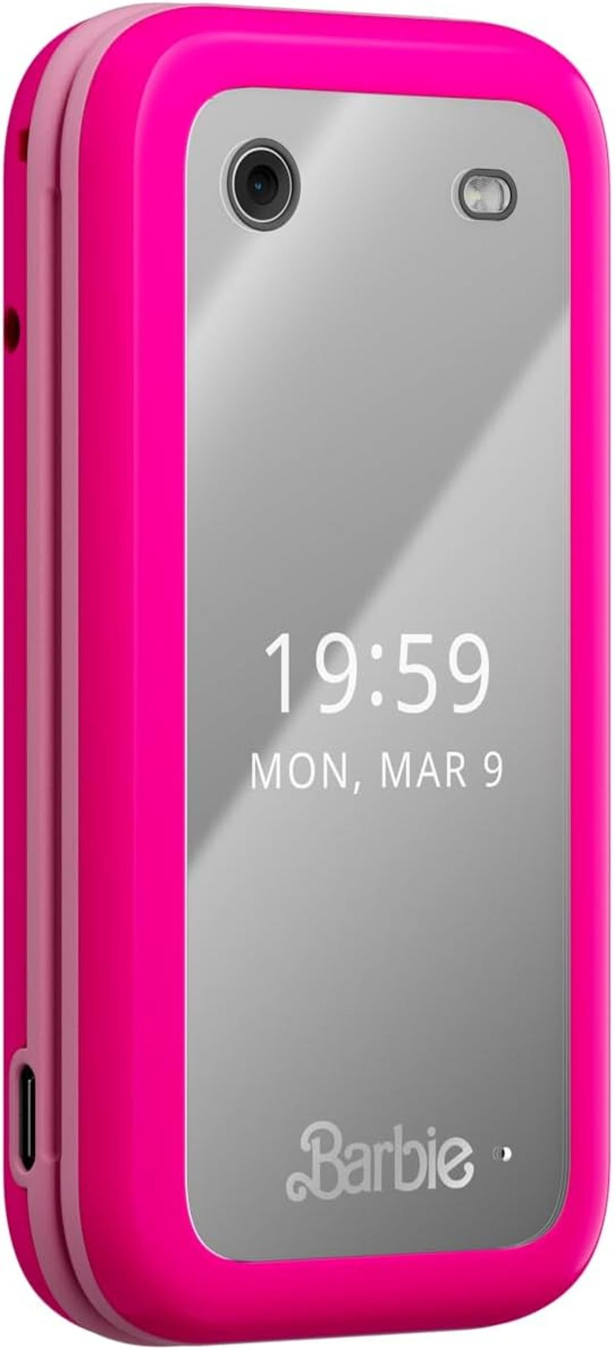 HMD kompatibel mit Barbie Phone Flip Klapphandy (2,8" Display, 0,3 MP Kamera, 64/128 MB, 1450 mAh, 4G) Power Pink