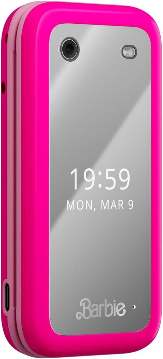 HMD kompatibel mit Barbie Phone Flip Klapphandy (2,8" Display, 0,3 MP Kamera, 64/128 MB, 1450 mAh, 4G) Power Pink