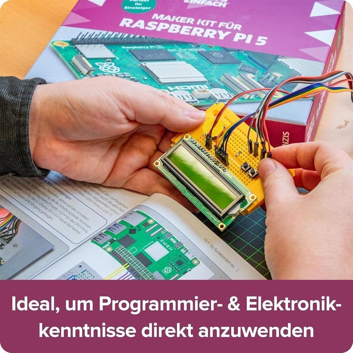 FRANZIS 67219 - Mach's einfach Raspberry Pi 5 für Einsteiger, inkl. Allen Bauteilen und umfangreichem Handbuch