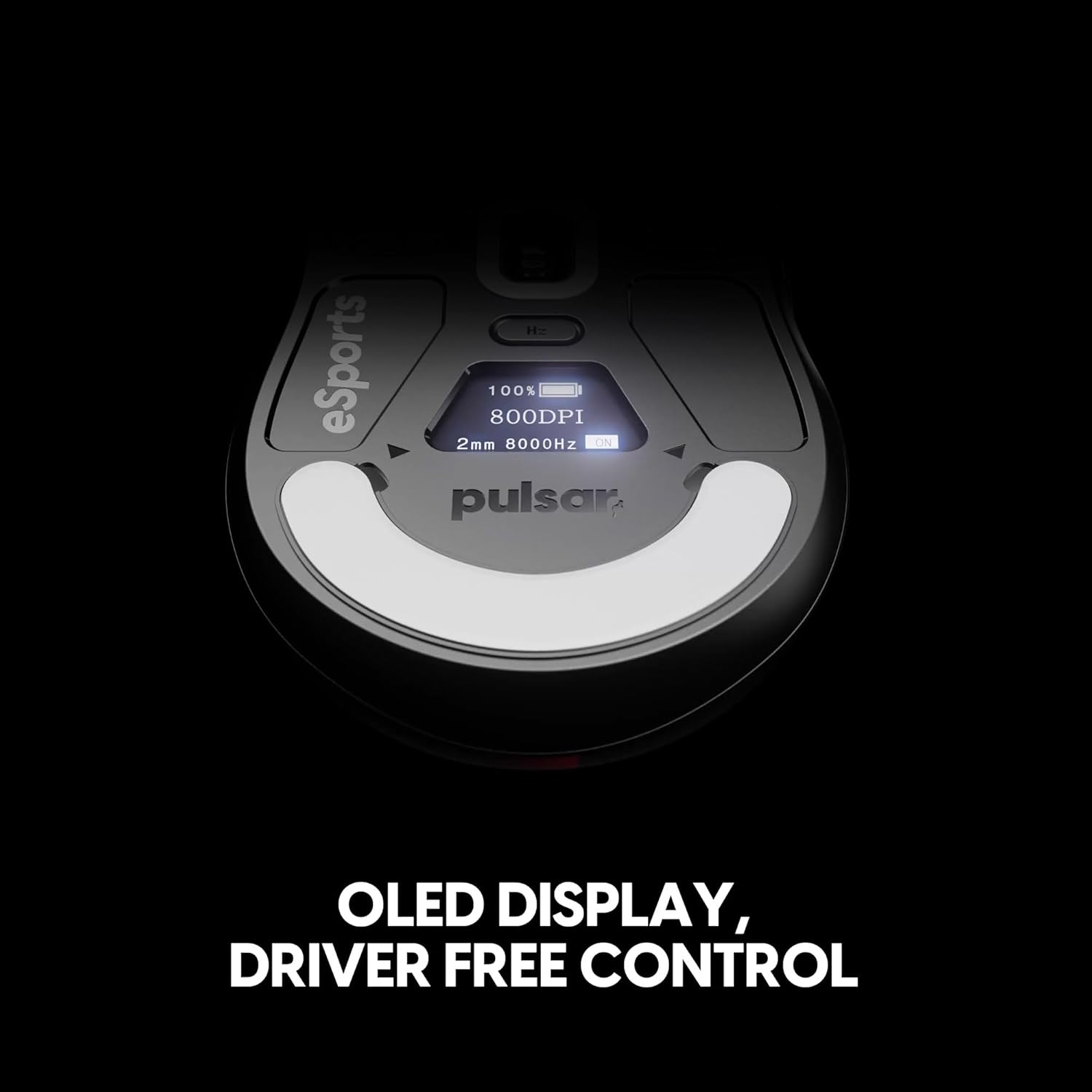 Pulsar Gaming Gears X2H v3 ES kabellose Gaming-Maus, Ultraleicht, 53 g, symmetrisch, optischer Schalter, 32000 DPI, 750 IPS, XS-1-Sensor, 8K-kompatibel (Medium, Schwarz)