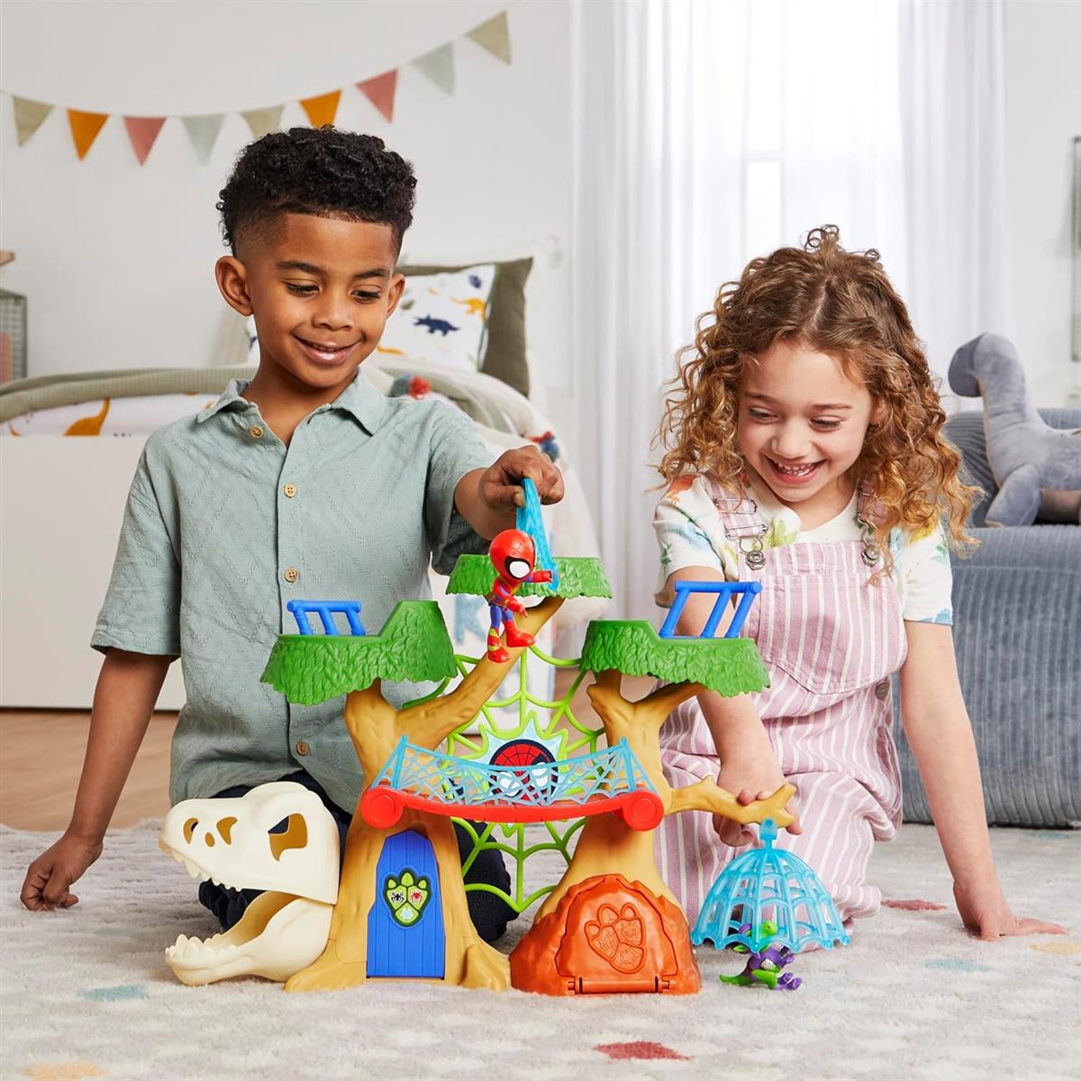 Hasbro Marvel Spidey und Seine Super-Freunde Dino-Baumhaus Superhelden-Spielset