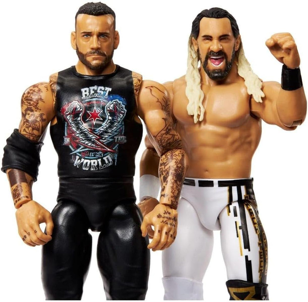 WWE CM Punk V Seth Freakin Rollins Mattel Main Event Showdown 2 Pack Series 23 Wrestling Action Figure Toy 2025